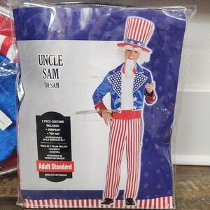 Uncle Sam - Costume - Adult  Standard Size-up to Size 42 ,  2 Piece